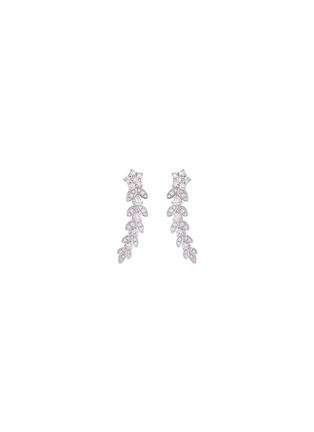 Main View - Click To Enlarge - LC COLLECTION JEWELLERY - Diamond 18k white gold star ear climbers