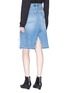 Back View - Click To Enlarge - R13 - 'Norbury' asymmetric distressed denim skirt