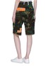 Back View - Click To Enlarge - ATELIER & REPAIRS - Patchwork unisex cargo shorts