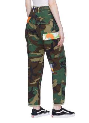 Back View - Click To Enlarge - ATELIER & REPAIRS - 'Camo Cargos on LSD' patchwork camouflage cargo pants