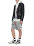 Figure View - Click To Enlarge - AMIRI - 'Lovers' slogan print outseam track shorts