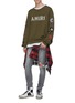 Figure View - Click To Enlarge - AMIRI - Ripped glitter jeans