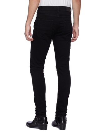 Back View - Click To Enlarge - AMIRI - 'MX1' pleated bandana patch ripped skinny jeans