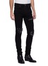 Front View - Click To Enlarge - AMIRI - 'MX1' pleated bandana patch ripped skinny jeans
