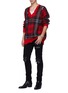 Figure View - Click To Enlarge - AMIRI - 'MX1' pleated bandana patch ripped skinny jeans