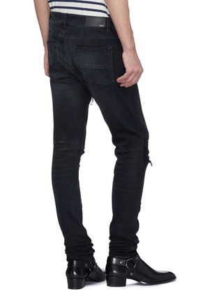 Back View - Click To Enlarge - AMIRI - 'MX1' denim patch ripped jeans