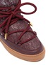 Detail View - Click To Enlarge - INUIKII - 'Burret' metallic shearling wedge sneaker boots