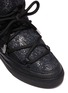 Detail View - Click To Enlarge - INUIKII - 'Burret' metallic shearling wedge sneaker boots
