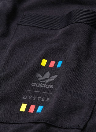  - ADIDAS X OYSTER HOLDINGS - '48 Hour' chest pocket 3-Stripes long sleeve T-shirt