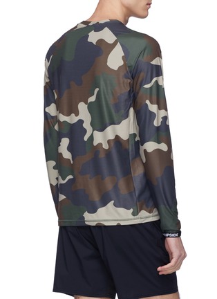Back View - Click To Enlarge - THE UPSIDE - Camouflage print performance long sleeve T-shirt