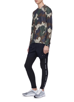Figure View - Click To Enlarge - THE UPSIDE - Camouflage print performance long sleeve T-shirt