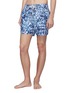 Figure View - Click To Enlarge - THE UPSIDE - Tie-dye effect swim shorts