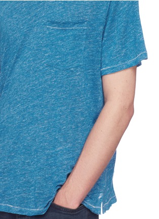 Detail View - Click To Enlarge - RAG & BONE - 'Owen' chest pocket linen T-shirt