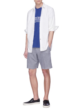 Figure View - Click To Enlarge - RAG & BONE - 'Base' gingham check chambray shorts