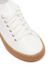 Detail View - Click To Enlarge - STELLA MCCARTNEY - 'Garret' asymmetric slogan print faux leather kids sneakers