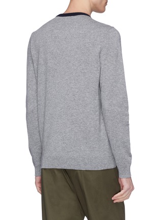 Back View - Click To Enlarge - THEORY - 'Evers' colourblock cashmere sweater