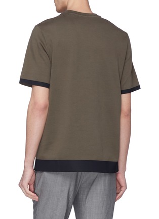 Back View - Click To Enlarge - THEORY - Contrast border T-shirt