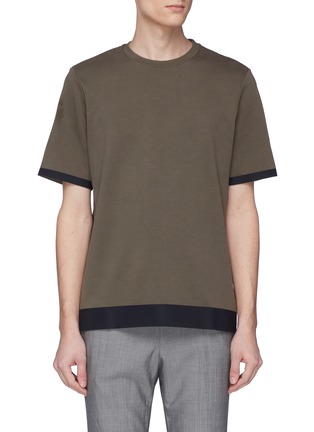 Main View - Click To Enlarge - THEORY - Contrast border T-shirt