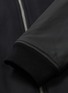  - THEORY - 'Brenton' leather sleeve padded wool twill bomber jacket