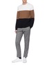 Figure View - Click To Enlarge - THEORY - 'Romman' colourblock Merino wool sweater