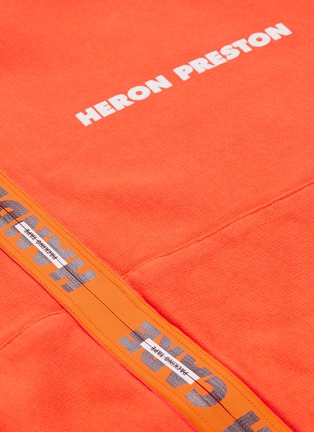  - HERON PRESTON - 'Handle With Care' slogan print zip hoodie