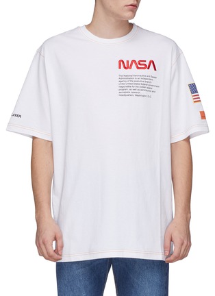 Main View - Click To Enlarge - HERON PRESTON - x NASA logo embroidered T-shirt
