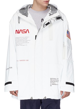 Main View - Click To Enlarge - HERON PRESTON - x NASA logo embroidered drawcord parka
