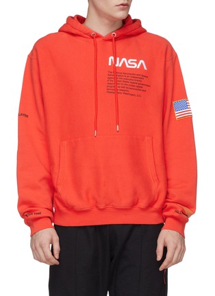 Main View - Click To Enlarge - HERON PRESTON - x NASA logo embroidered hoodie