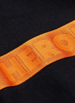  - HERON PRESTON - Logo slogan jacquard hem hoodie