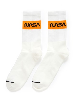 Main View - Click To Enlarge - HERON PRESTON - x NASA logo intarsia socks