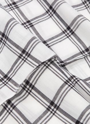  - OPENING CEREMONY - Contrast waist tartan plaid ruffle drape skirt