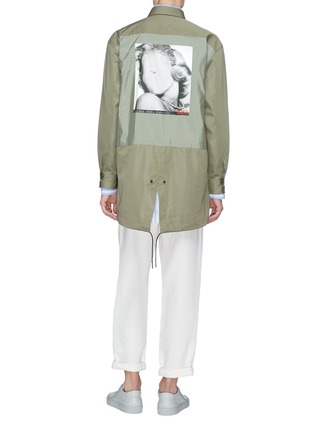 Back View - Click To Enlarge - PABLO ROCHAT - 'Hey Boo 1953' print oversized shirt jacket