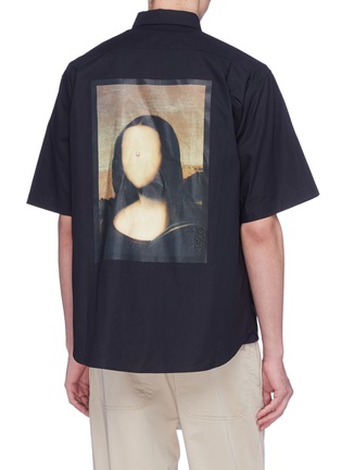 Back View - Click To Enlarge - PABLO ROCHAT - Mona Lisa's Tongue 1503' print short sleeve shirt