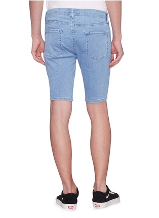 Back View - Click To Enlarge - TOPMAN - Skinny fit denim shorts
