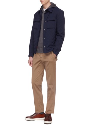 Figure View - Click To Enlarge - ISAIA - Cashmere-silk hoodie