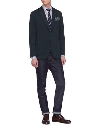 Figure View - Click To Enlarge - ISAIA - 'Sailor' wool blend jersey blazer