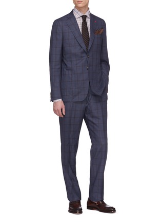 Figure View - Click To Enlarge - ISAIA - 'Cortina' windowpane check wool suit