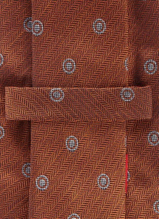 Detail View - Click To Enlarge - ISAIA - Circle jacquard silk tie