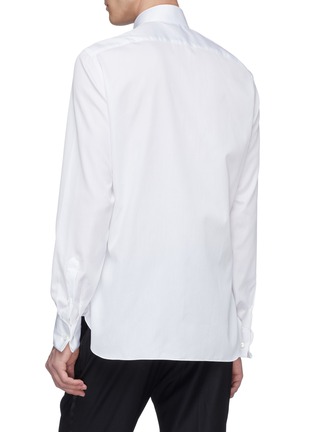 Back View - Click To Enlarge - ISAIA - Wing tip collar diamond jacquard tuxedo shirt