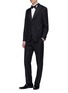 Figure View - Click To Enlarge - ISAIA - Wing tip collar diamond jacquard tuxedo shirt