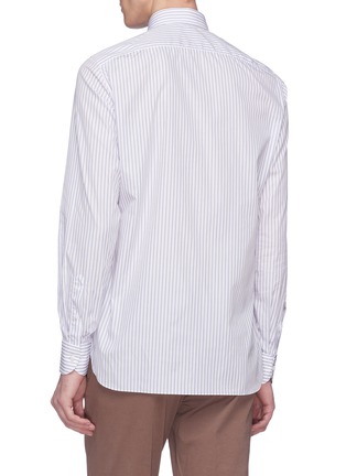 Back View - Click To Enlarge - ISAIA - Stripe poplin shirt