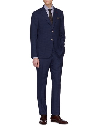 Figure View - Click To Enlarge - ISAIA - 'Cortina' micro check wool suit
