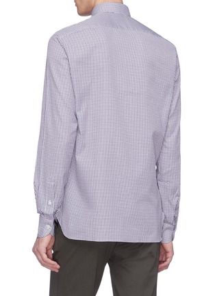 Back View - Click To Enlarge - ISAIA - Gingham check shirt