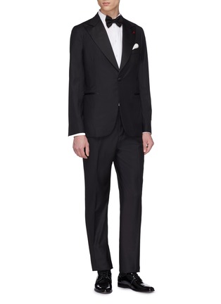 Figure View - Click To Enlarge - ISAIA - 'Ferdinando' Aquaspider wool twill tuxedo suit