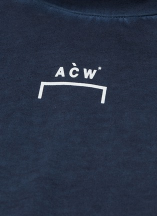  - A-COLD-WALL* - Logo print zip layered back long sleeve turtleneck T-shirt
