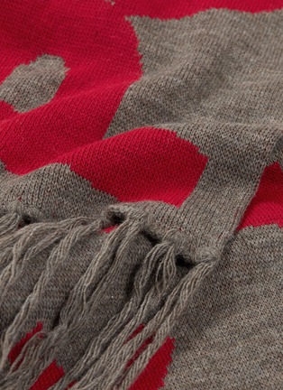 Detail View - Click To Enlarge - A-COLD-WALL* - 'POLYTHENE* OPTICS' logo intarsia knit scarf
