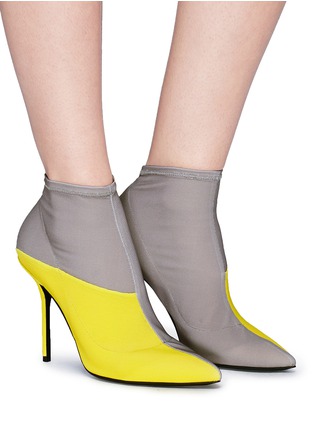 Figure View - Click To Enlarge - PIERRE HARDY - 'Kelly' colourblocked mesh boots