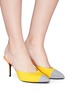 Figure View - Click To Enlarge - PIERRE HARDY - 'Kelly' colourblock suede mules