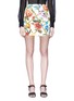 Main View - Click To Enlarge - - - Floral bamboo print brocade mini skirt