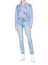 Figure View - Click To Enlarge - TOPSHOP - 'Love Me Grace' floral embroidered shirt